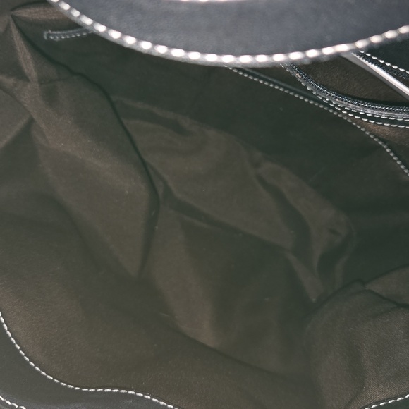 Coach Bleeker Black Leather Contrast Stitch Tote Bag - Picture 15 of 17